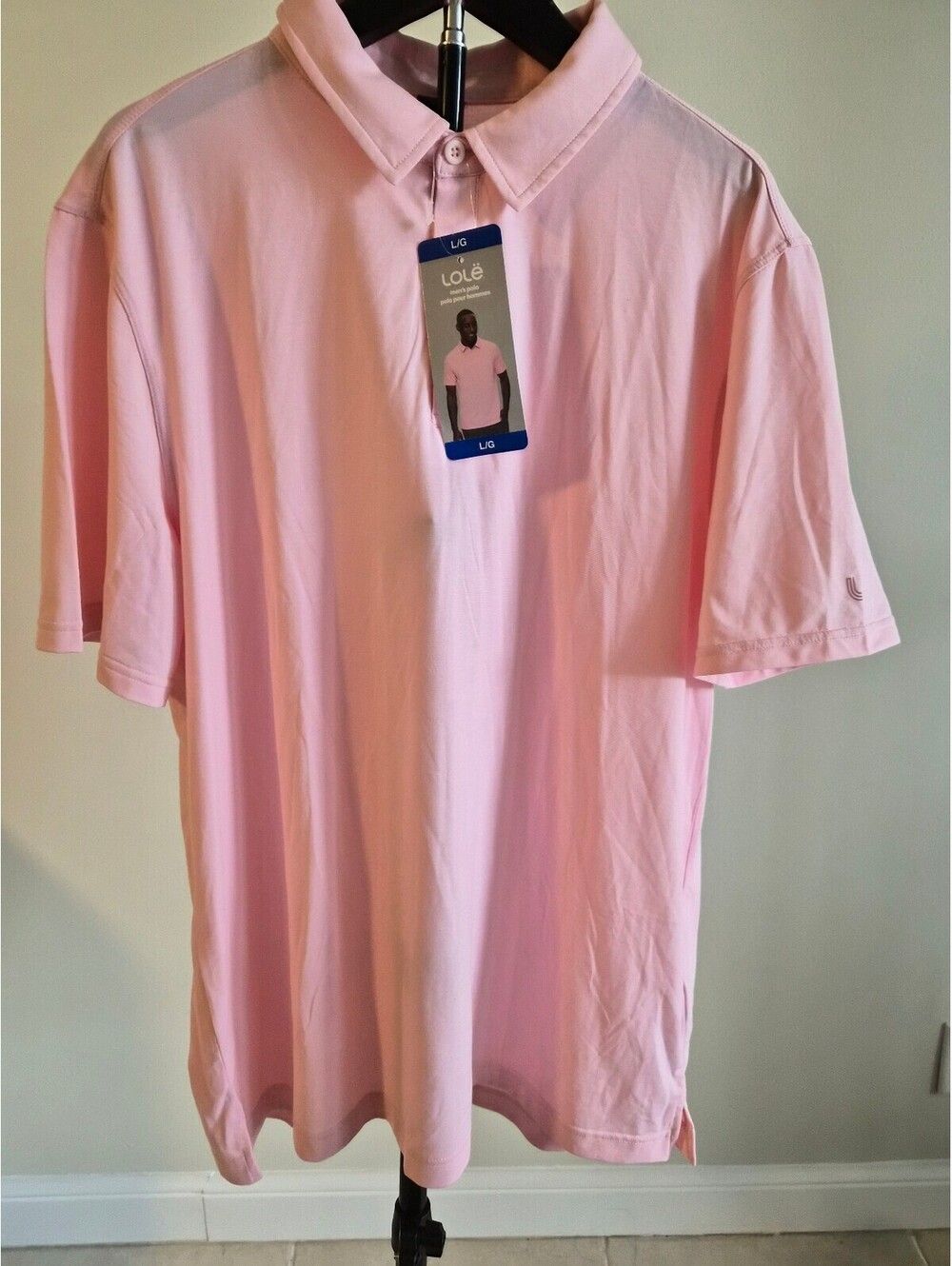 Lolë Men's Pink Polo Shirt Size L/G 0101